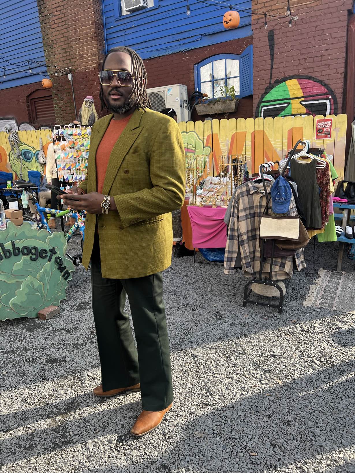 Harry at a market